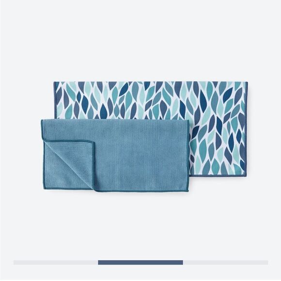 Norwex Enviro Cloth and Window Cloth Basic Package Leaves & Teal NWT - Picture 2 of 14